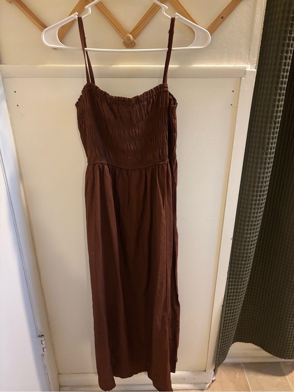 Old Navy Chocolate Brown Smocked Maxi Dress